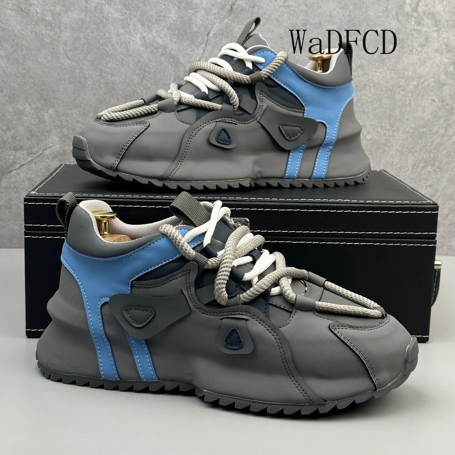 Chunky Sneakers Men Winter Plush Warm Snow Shoes Fashion Casual Microfiber Leather Upper Increased Internal Platform Sport Shoes