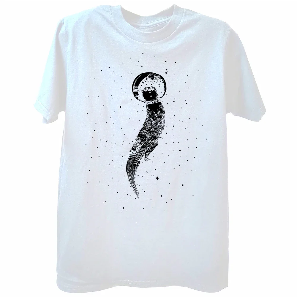 Super Cool New Space Drift Pattern Street Style Short-sleeved T-shirt, Cute Animal Birthday Gift.women Clothing Fashion Y2K Top