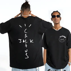 Rapper Cactus Jack vintage T-shirt Men Women Retro Hip Hop streetwear Fashion Casual Tops Loose Cotton short sleeve Tee shirt