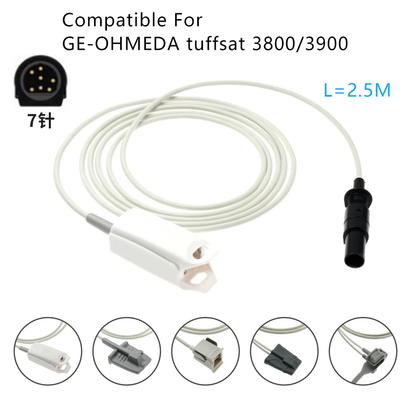 مستشعر spo2 لتشبع الأكسجين في الدم على شكل حرف V لشاشة GE Dash2000 Dash4000 GE-OHMEDA tuffsat Trusat