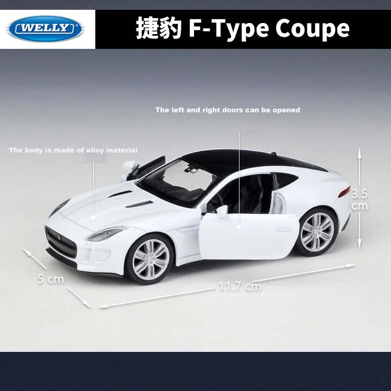 WELLY 1:36 JAGUAR F-Type Coupe Simulation Alloy Car Model  - Suitable for Children's Toys and Collections