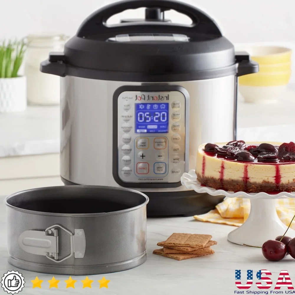 Sartén antiadherente con forma de resorte para queso, cazolas Tortes de lasaña, compatibles con ollas a presión de 6 cuartos y 8 cuartos, limpieza fácil y segura para horno