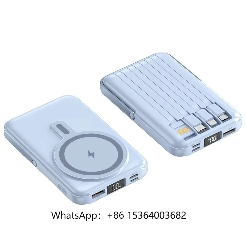 

Mini Portable 5000mah 10000mah Wireless Fast Charging Power Bank with Holder