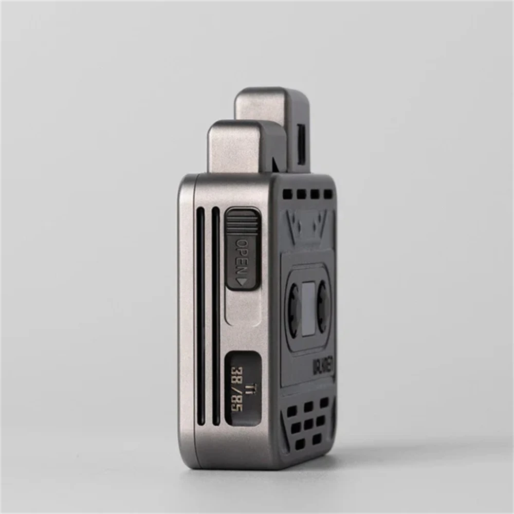 ATIEDC Walkman Titanium Alloy Fidget Slider Spinner EDC Toys Anti Stress Hand Spinner ADHD Anxiety Relief Sensory Toys Gift