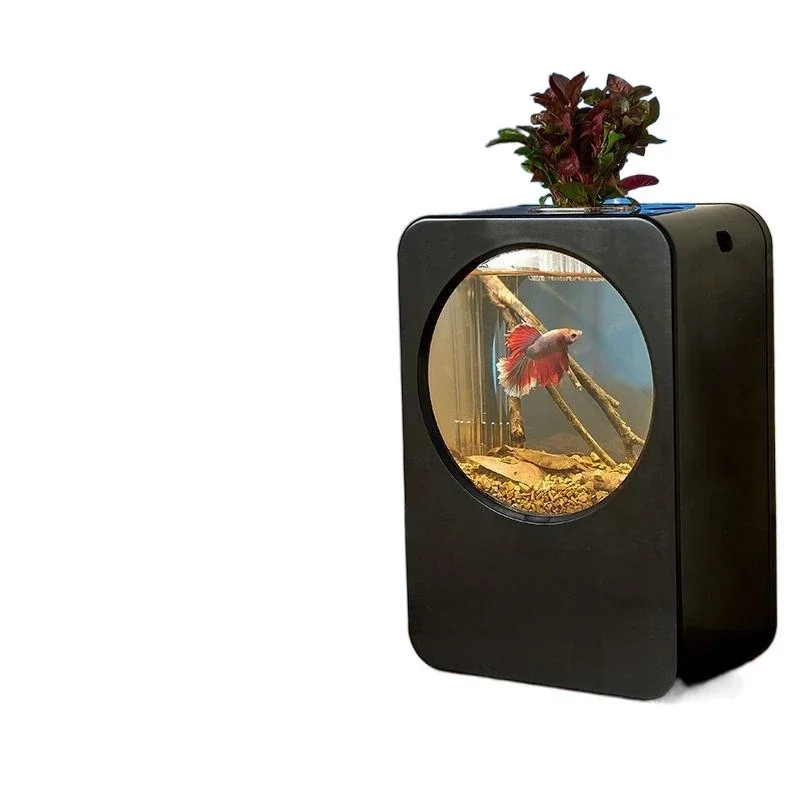

Family fish tank living room high definition integrated turtle no change aquarium box small and medium office desktop fish tank