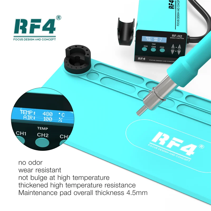 RF4 RF-PO15 RF-PO16 Mobile Phone Repair Mat with Accessories Storage Box High Temperature Resistance Working Mat