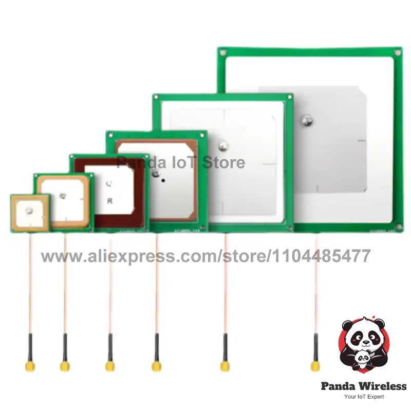Passive Ceramic UHF RFID Antenna Variant with SMA U.FL MMCX Connector 915MHz RG178 12CM for Reader Module UAV Aerial Position