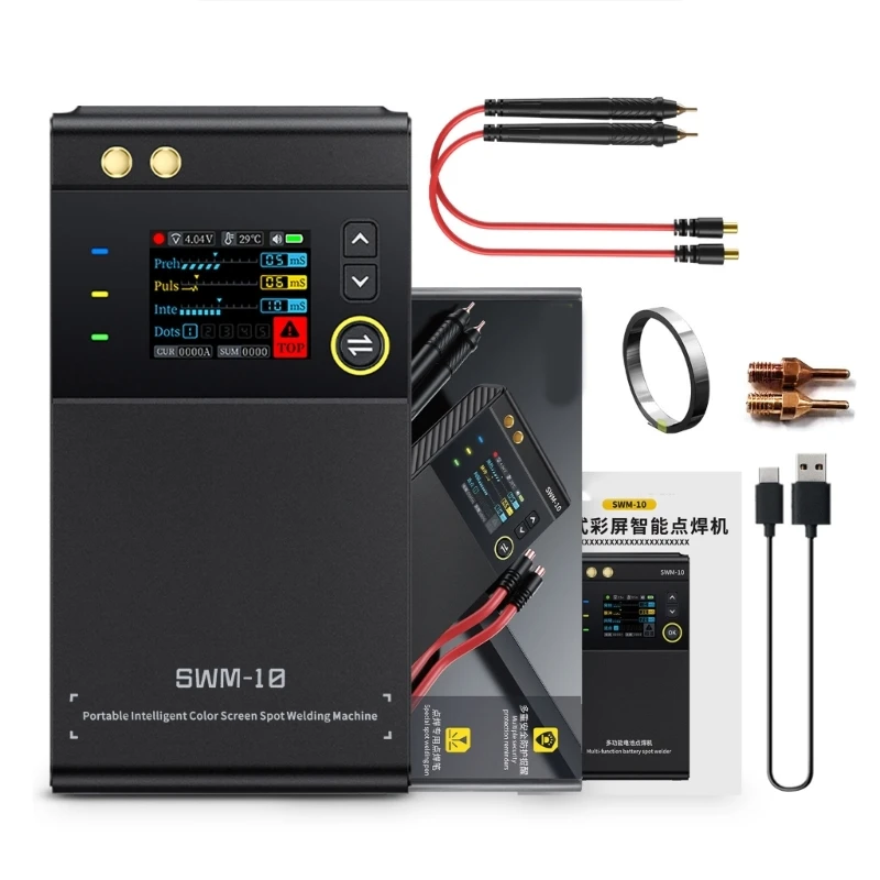 Mini strumento saldatura SWM-10 18650 Saldatore a punti per batteria Saldatore a batteria portatile con efficienza 2 in