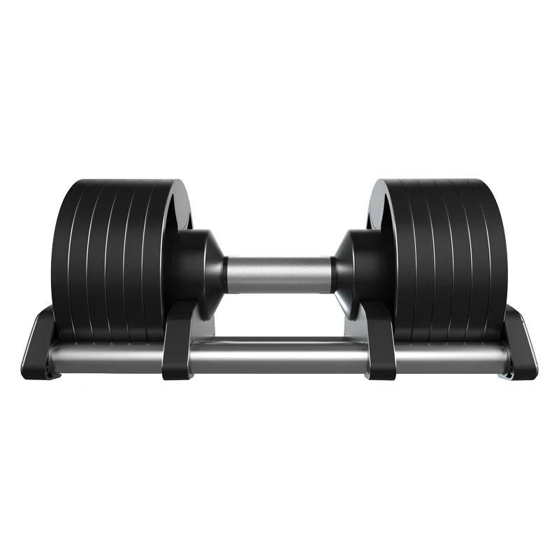 Adjustable Round Dumbbell Set, Quick Exercise Fitness Equipment, Cast Iron, 2kg Increment