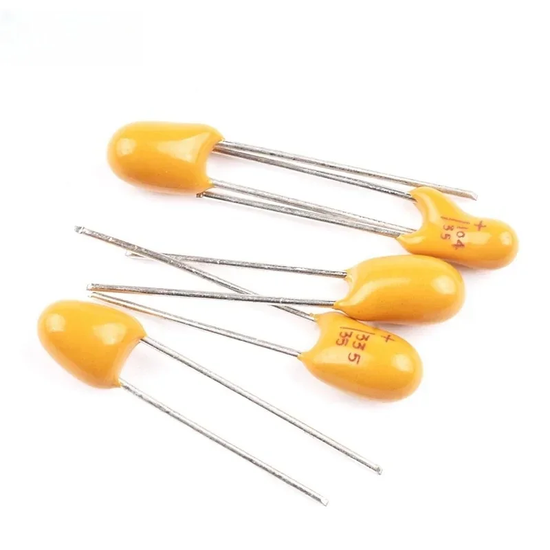 5PCS in-line tantalum capacitors: 104/154/224/334/474/105/155/225/335/475/106 16V/35V