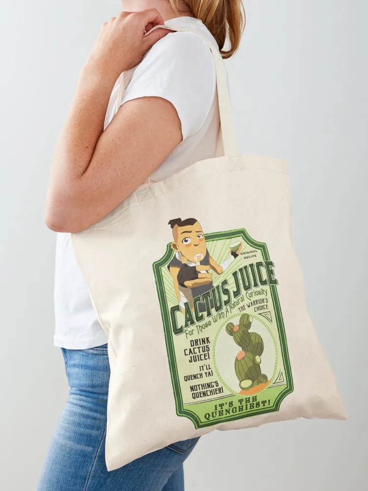 

Drink Cactus Juice Sticker Tote Bag tote custom canvas eco pack large