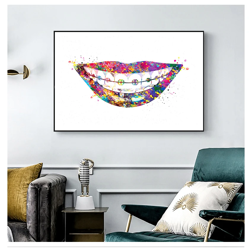 Dental Teeth Anatomy Tooth Row Medical Roots Modular Poster Nordic Wall Artwork HD Printed Home Decoration Canvas Painting