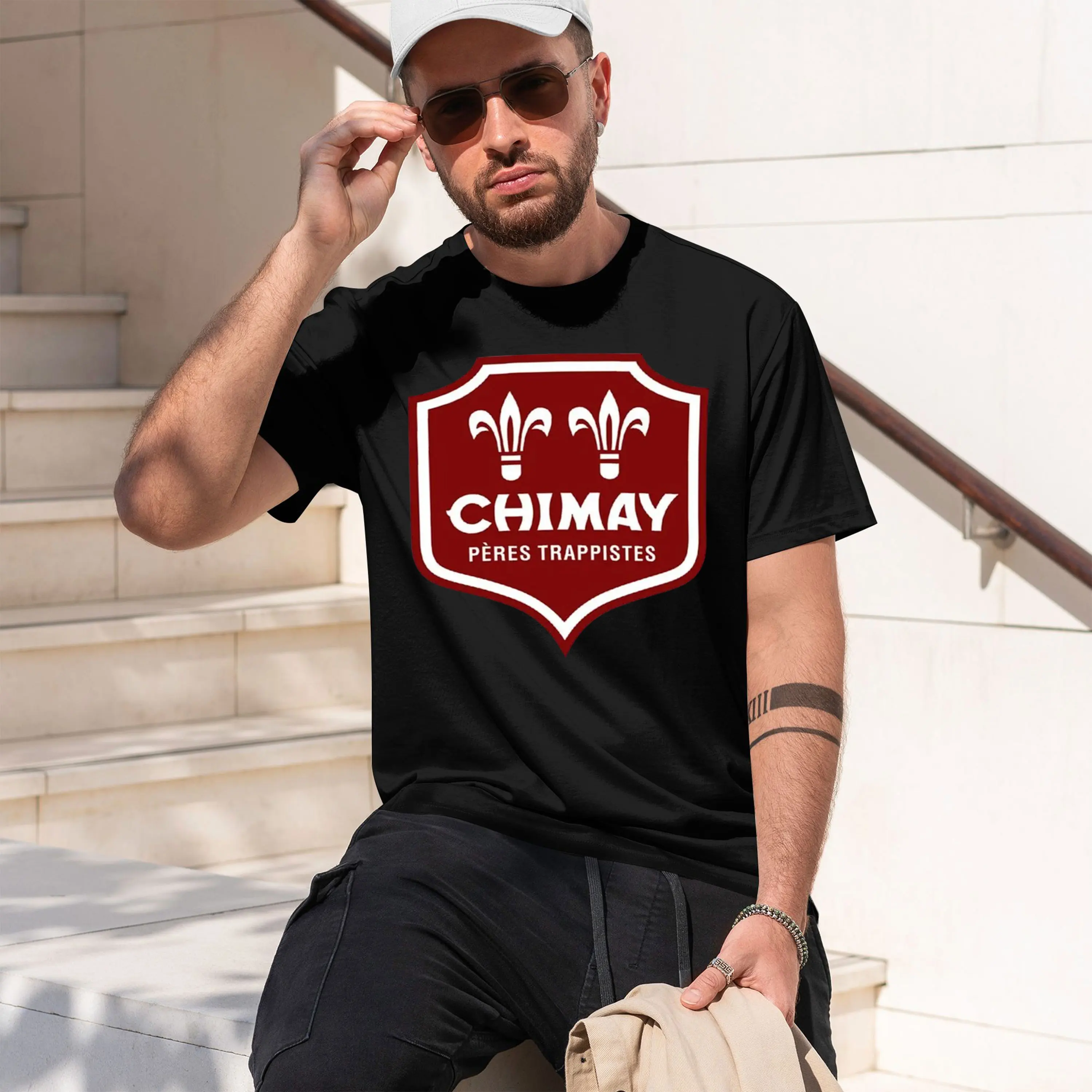 Class Shield Design Men's T-Shirt Chimay Trappist Beer Logo Summer Casual Wear For Beer Lovers And Gift Ideas 2026 New Model Sho