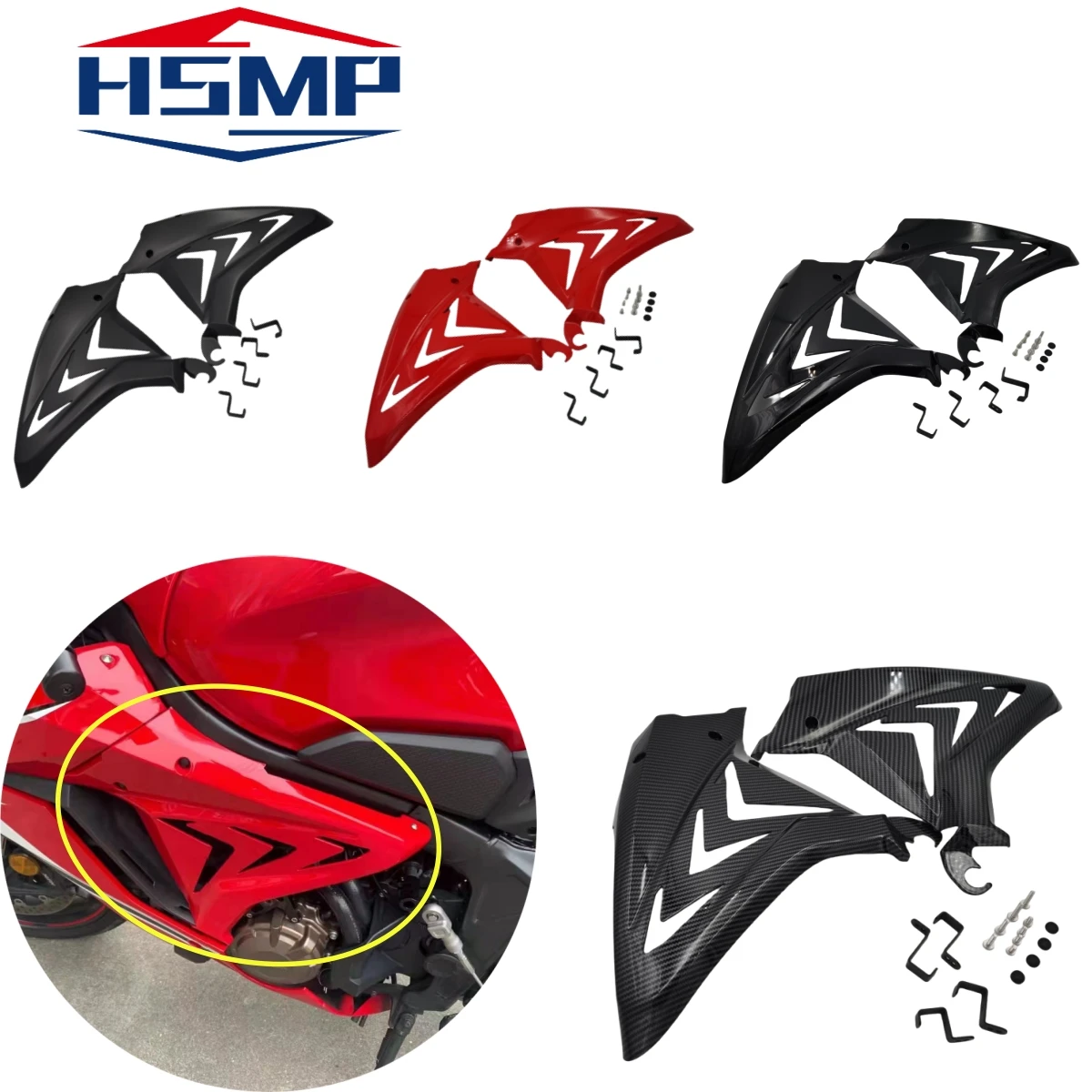 for Honda CBR650R cbr650r 2019 2020 2021 motorcycle modified fairing, fuel tank side hollow protective cover ABS plastic