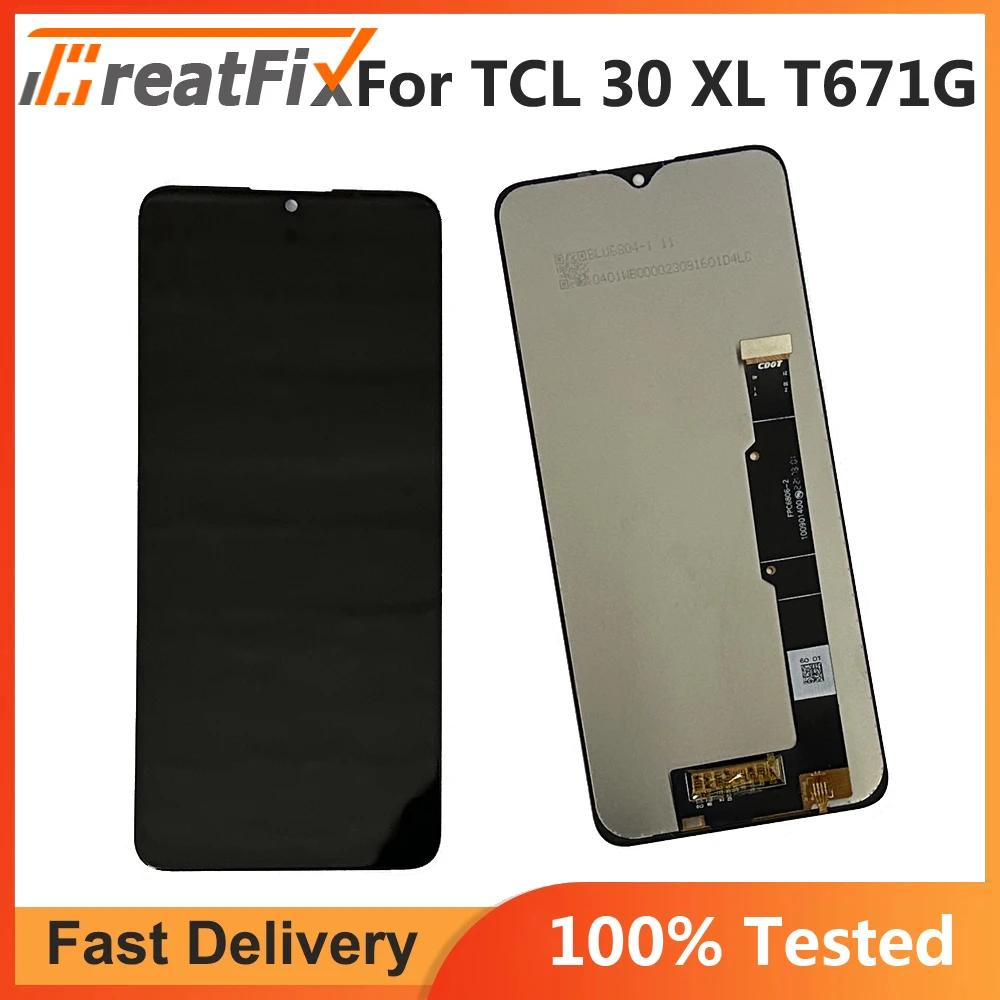 

100% Tested For TCL 30 XL 30XL T671G LCD Display Touch Screen Digitizer Assembly Repair Parts Replacement LCD TCL 30XL 2022 LCD