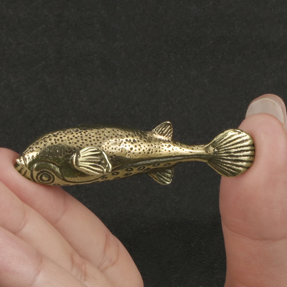 

Metal Carp Ornament Small Brass Fish Fine Workmanship Smooth Surface No Burr Retro Desktop Decor For Indoor Tabletop