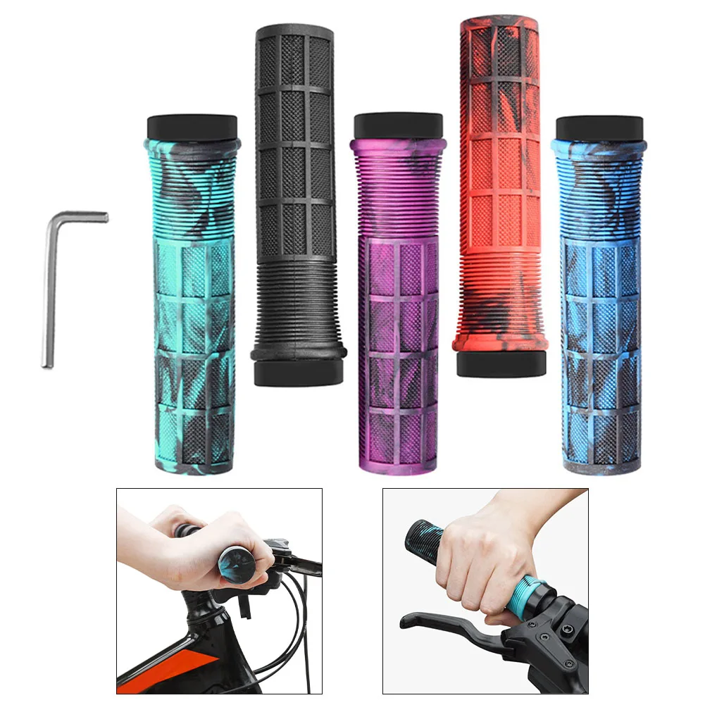 Bicycle Handle Grips High Quality 19mm Mountain Bike Grips Non-slip Mtb Cuffs Shock Absorption BMX/Downhill Folding Bike Grips