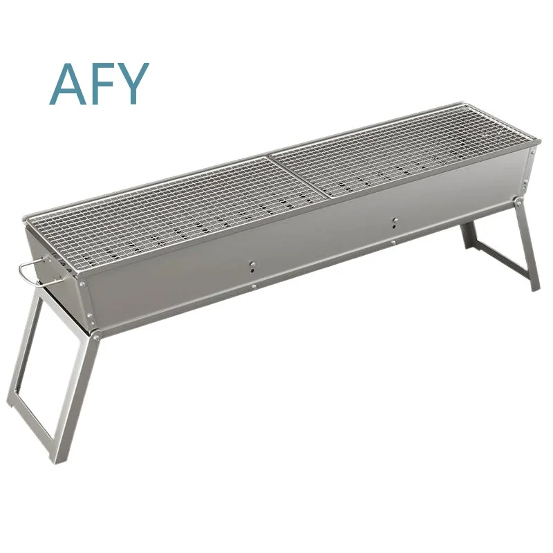 Custom Barbecue Full Set for Outdoor Use Thickened Portable Foldable BBQ Grill for Mutton Skewers Camping Picnic Backyard