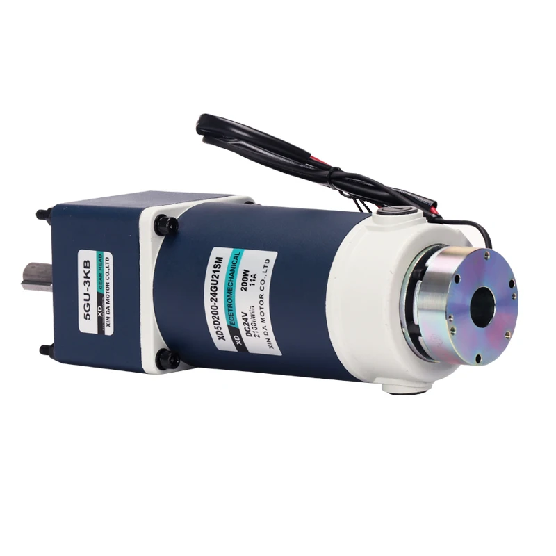 

24V DC Gear Motor with Brake 60W 120W 200W Adjustable Speed Forward and Reverse High Torque Motor Gear Reducer Motor