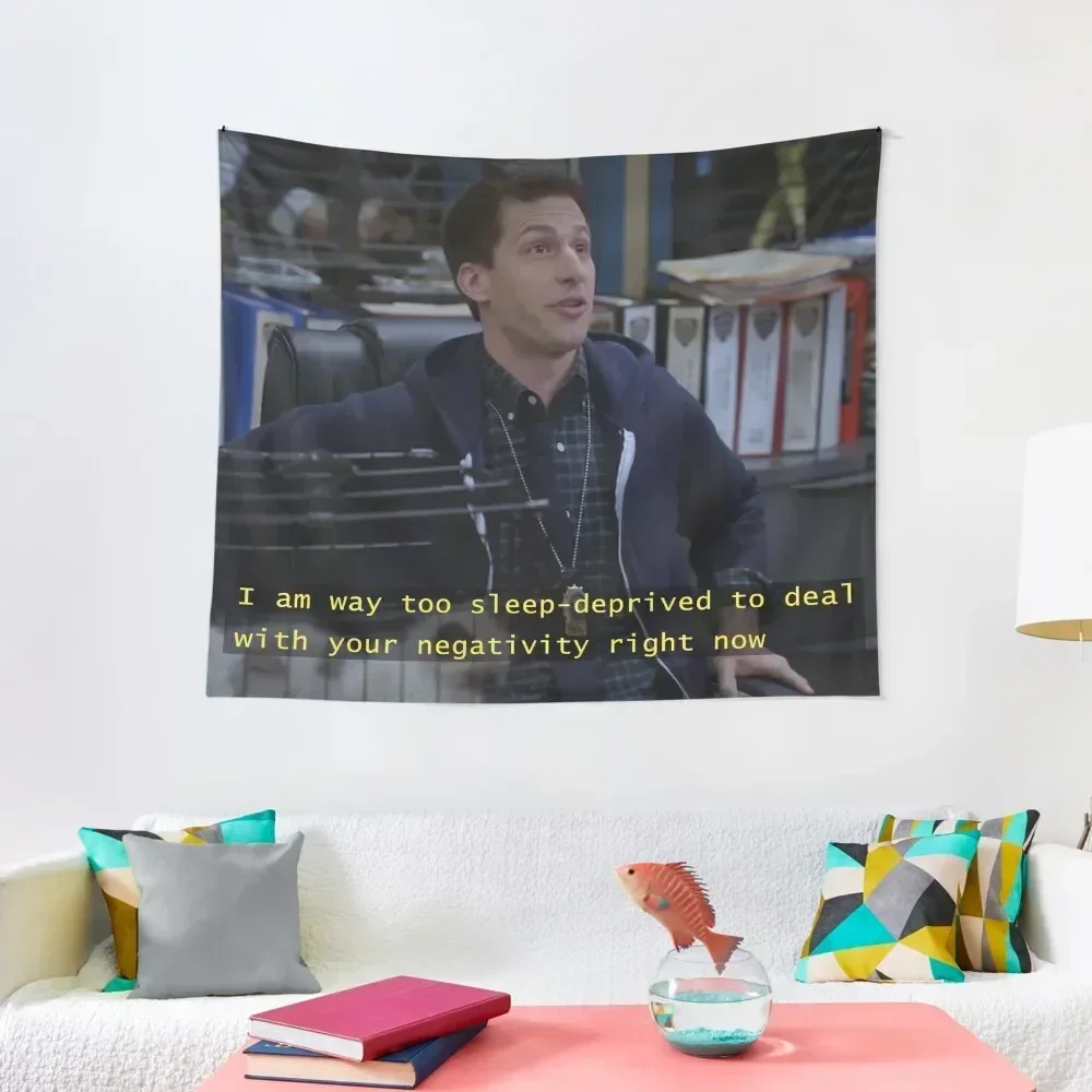 

jake peralta is sleep deprived Tapestry Cute Room Decor Aesthetics For Room Things To The Room Tapestry