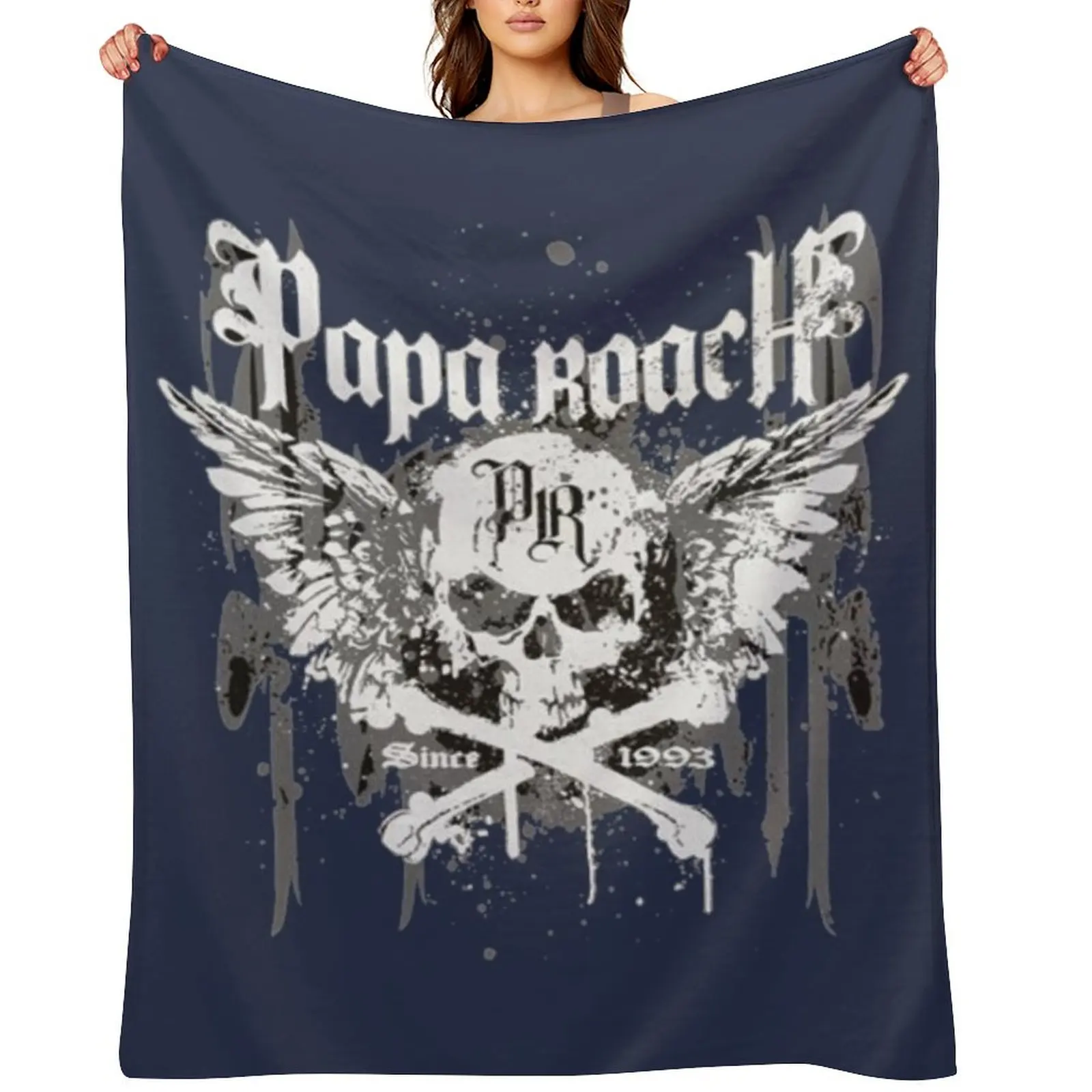 

papa roach band papa Throw Blanket Beach Large Shaggy Blankets