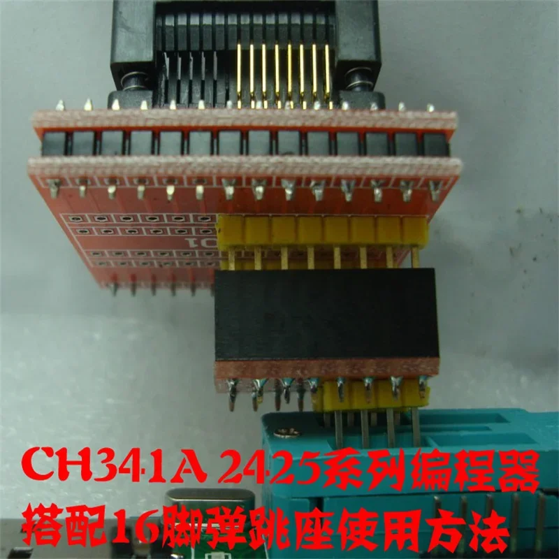 SOP16 DIP8 Block EZP2010 CH341A Programmer Dedicated Adapter Seat 25 Series 16 Turn 8, 10 Pcs