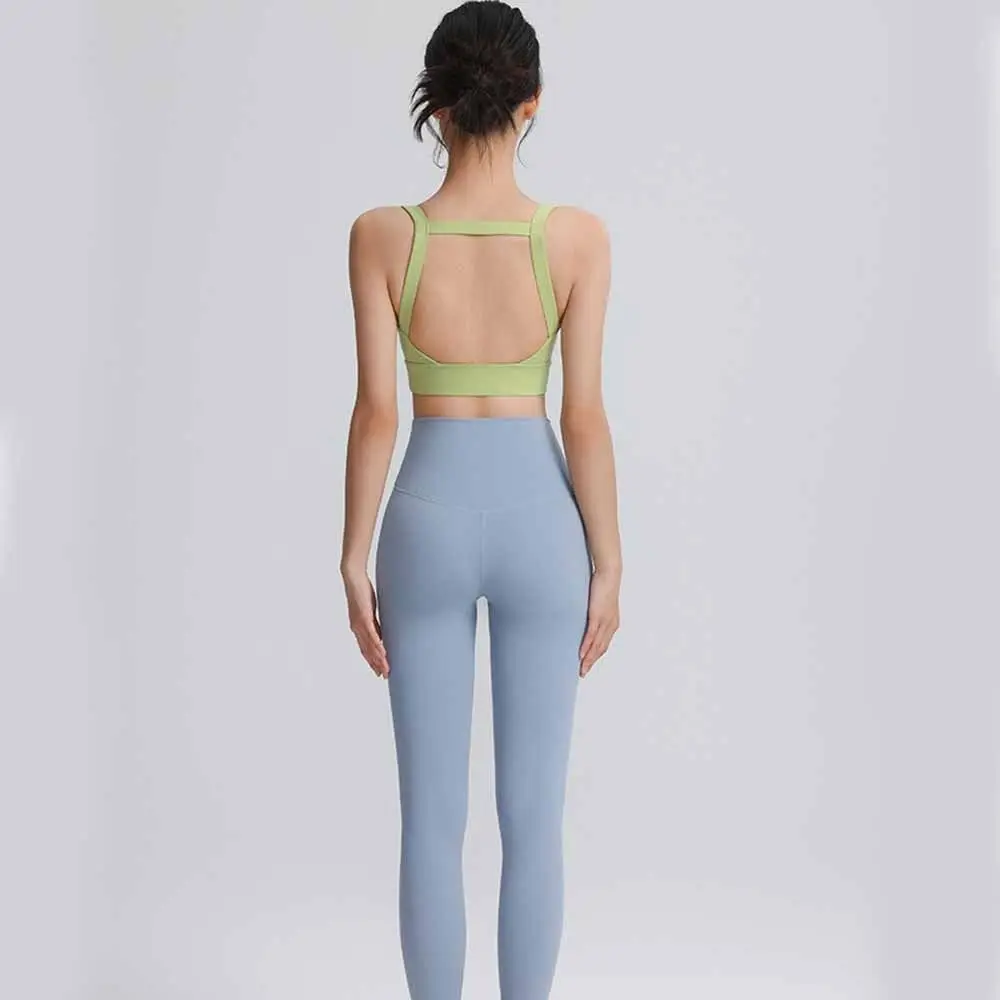 

Removable padding Women's Sports Bra Shock-proof High Impact Support Yoga Underwear Back Hollow Out Wide strap Fitness Bra