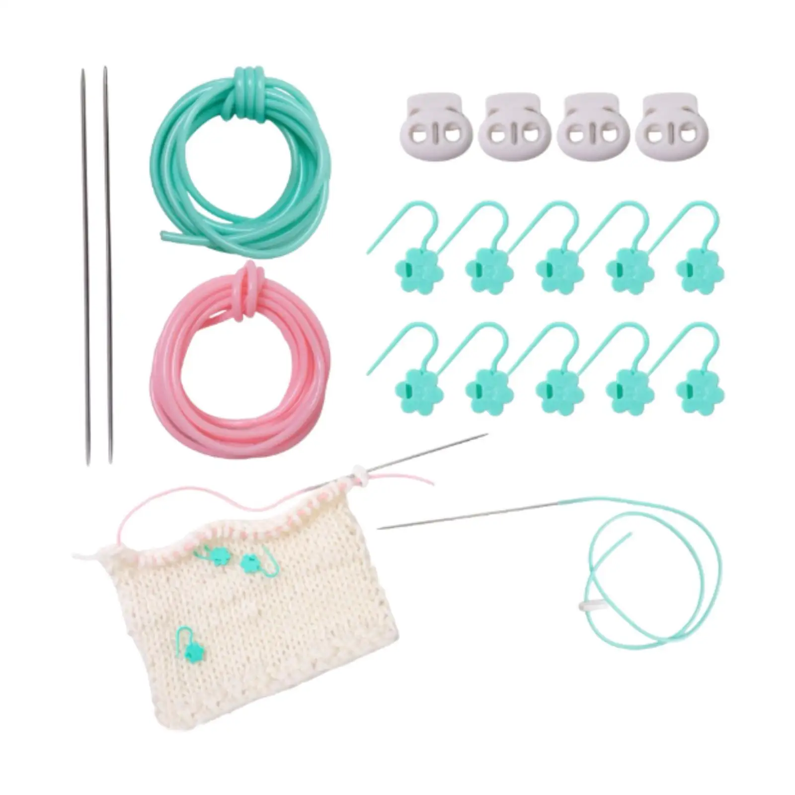 Stitch Stopper Barber Cord Knitting Craft DIY Holding Stitch Knitting Barber Cord Stitch Savers Knitting Stitch Holder