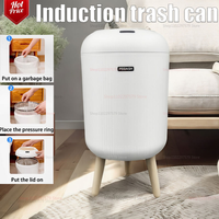 10L Smart Sensor Trash Can Automatic Sensor Lid Bathroom Kitchen Living Room Auto Opening Trash Bin Smart Home Waste Container