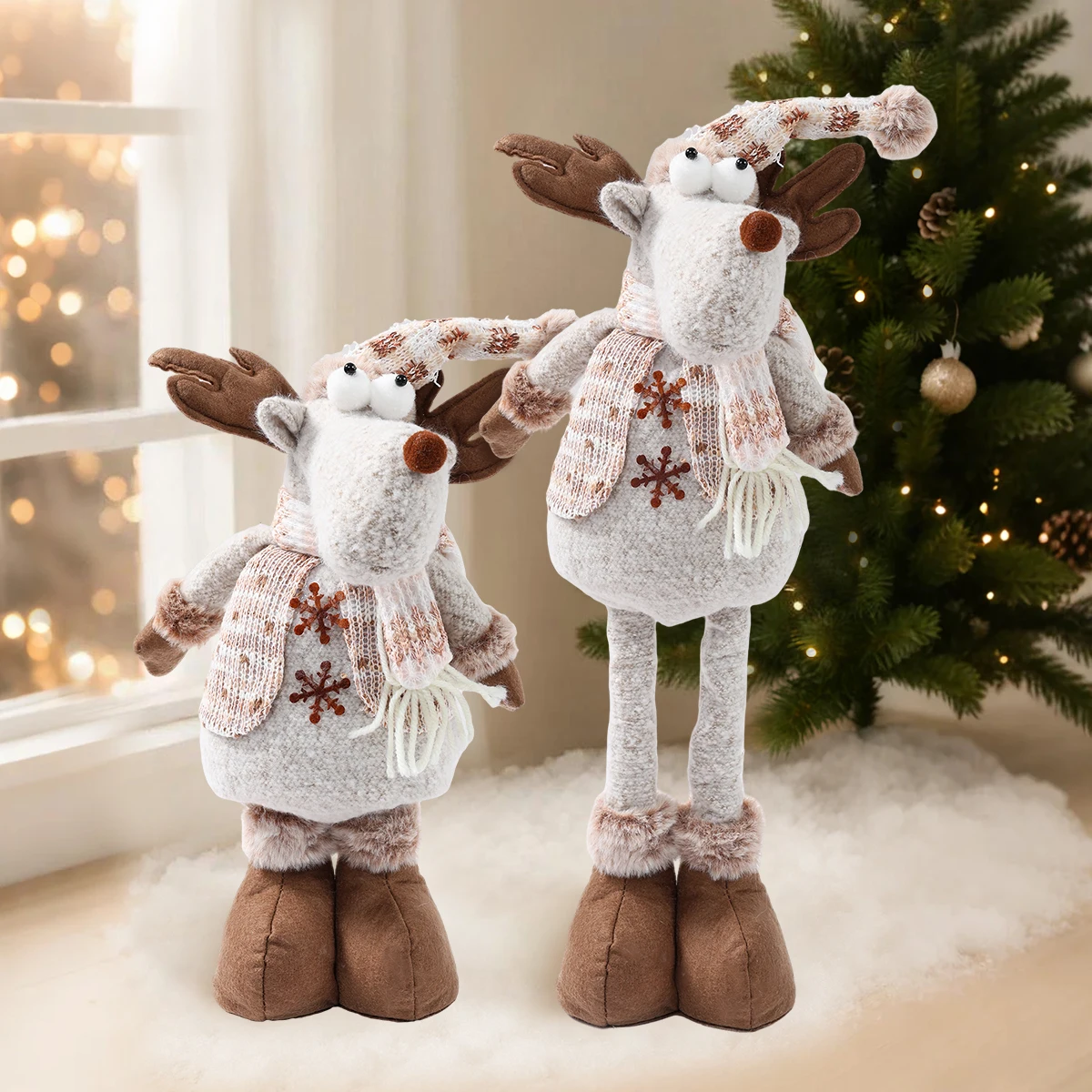 تلسكوبي ثلج دمية عيد ميلاد سعيد زينة للمنزل 2025 عيد الميلاد زخرفة عيد الميلاد نافيداد نويل هدايا السنة الجديدة 2026