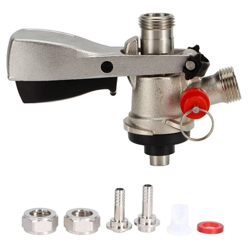 Y42A-G5/8 S Type For Kegerator Home Bar Beer Keg Coupler With Pressure Relief Valve Dispenser Draft Beer System