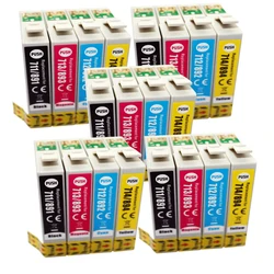 20 COMPATIBLE INK CARTRIDGE FOR EPSON STYLUS SX200 SX205 SX210 SX215 SX218 SX400 SX405 SX410 SX510 SX515W PRINTER - 5SETS