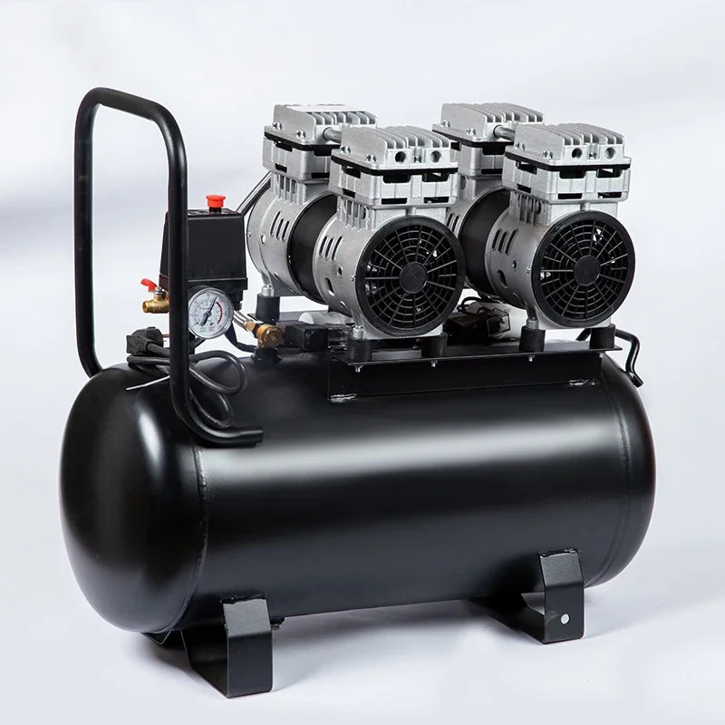 

Advanced Silent Oil-Free Air Compressor Factory 550W * 2 AC 220V 240V 100V 50Hz 60Hz Compresseur Dental Air Compressor TUV CE