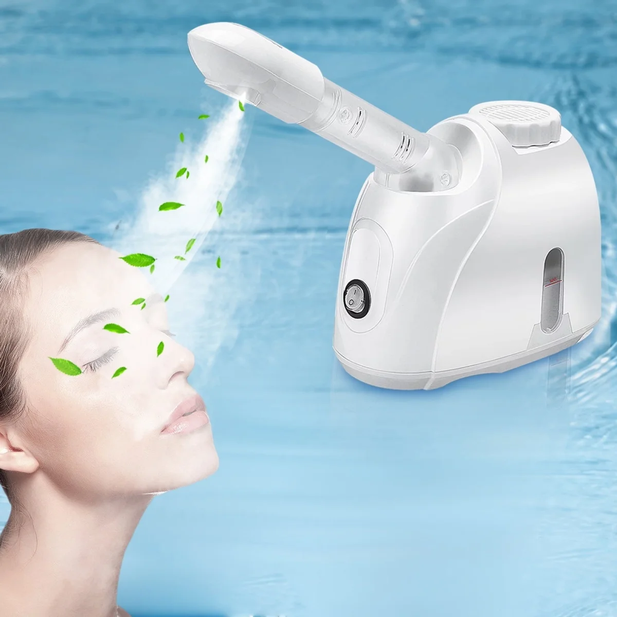 Nano Ionic Facial Steamer Professional Face Steamer with 360°Rotatable Sprayer Warm/Cold Mist Facial Machine for Home Salon Spa
