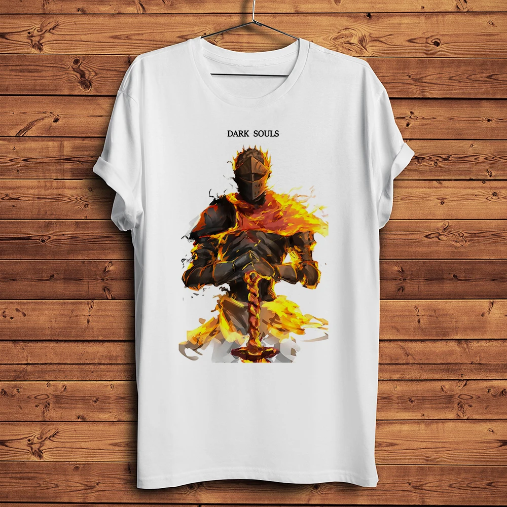 dark souls Swordsman Artorias funny anime T shirt Homme Men short sleeve breathable TShirt Streetwear Unisex Tee no-sticker