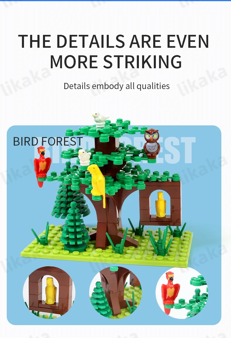 Stadt Bauernhof Tiere Bausteine Natur Tiere Fisch Otter MOC Unterwasser Welt Fisch Delphin Octopus Set DIY Spielzeug für Kinder Geschenk – Detail 8