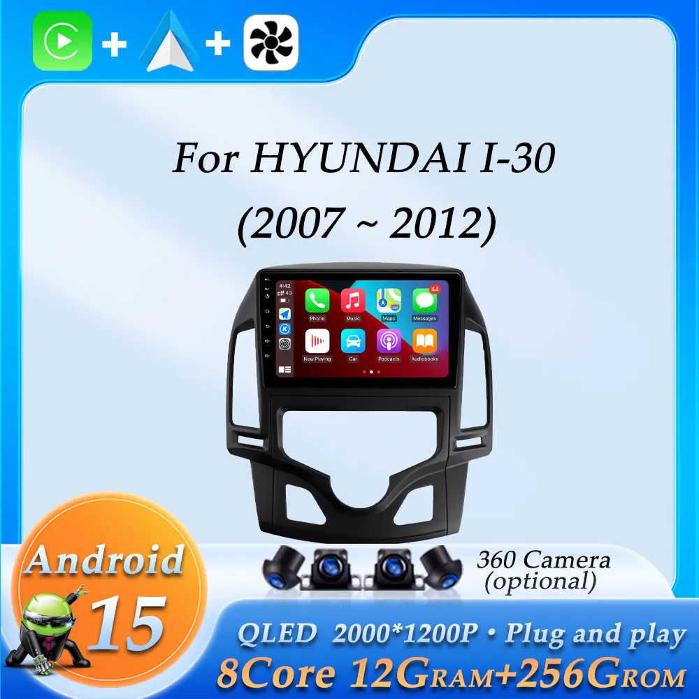 

Wireless CarPlay Split Screen for Hyundai i30 2007 - 2012 Car Radio Video Audio Multimedia Player DSP Stereo GPS Navigation WiFi