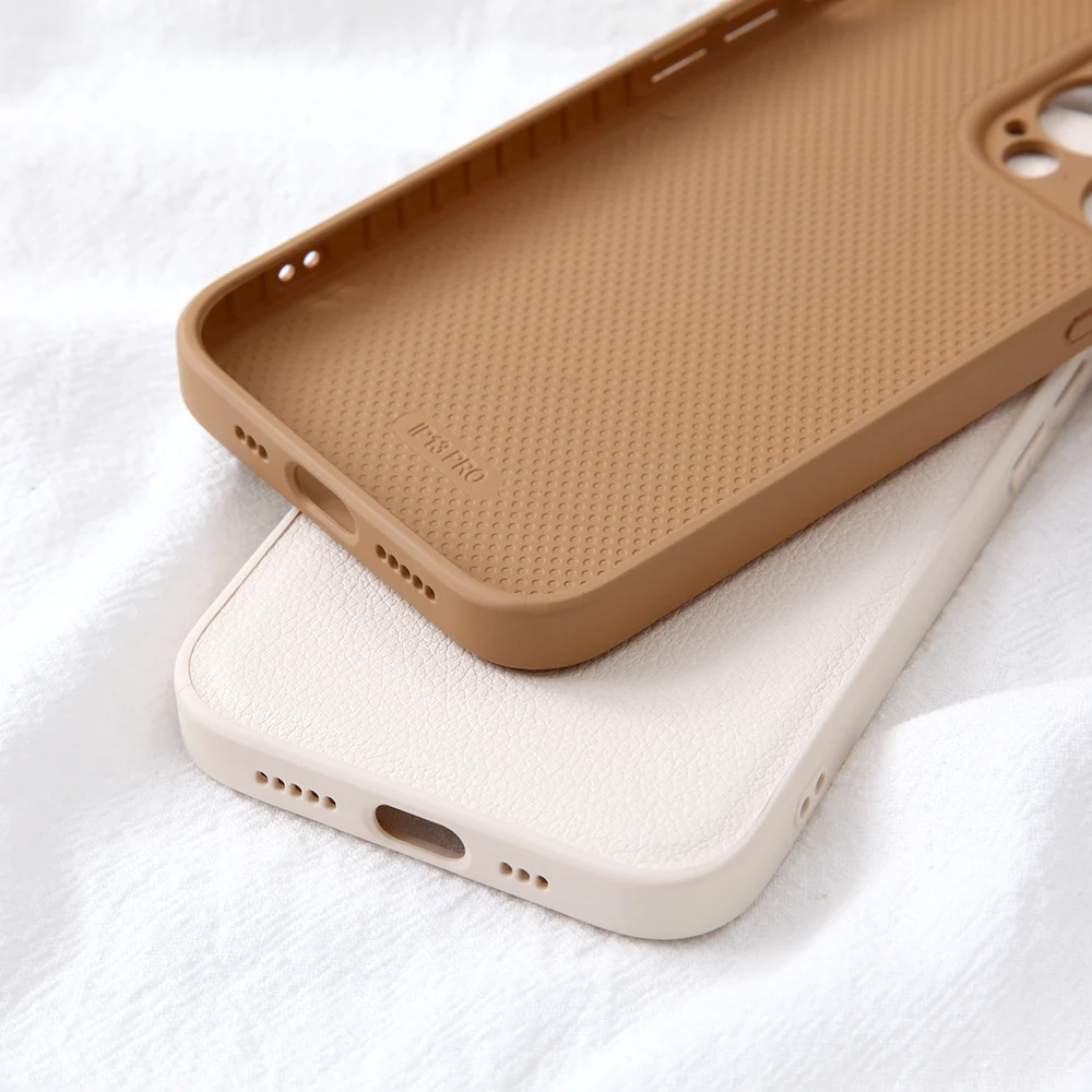 Personalize o caso à prova de choque da textura de couro do nome personalizado para o iphone 13 12 11 pro max x xs 7 8 mais capa proteção da câmera completa