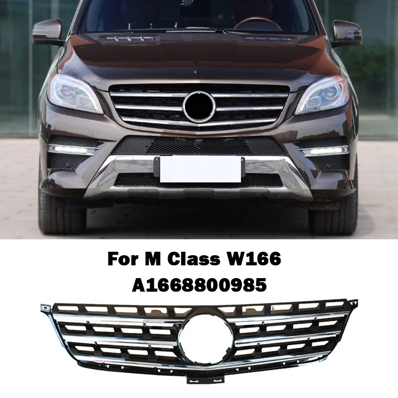 A1668800985 Front Bumper Grille Grill Radiator For Mercedes Benz M ML W166 Class ML400 ML350 ML320 ML500 ML550