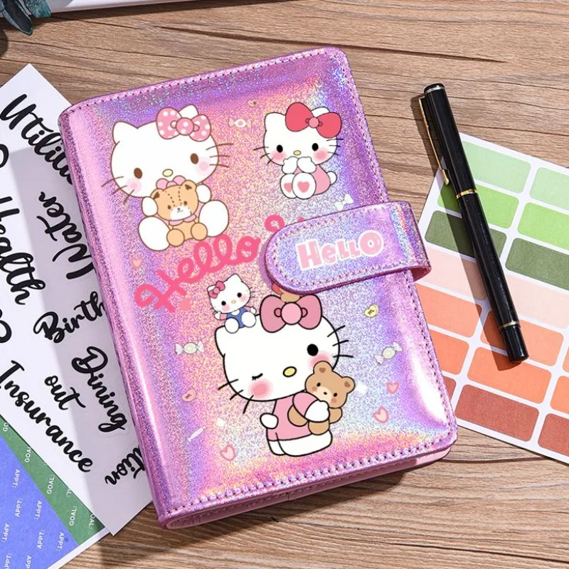 

Официальный голографический блокнот Hello Kitty для студентов, канцелярские товары, кавайный дневник/журнал Sanrio 2026 с мультяшными персонажами