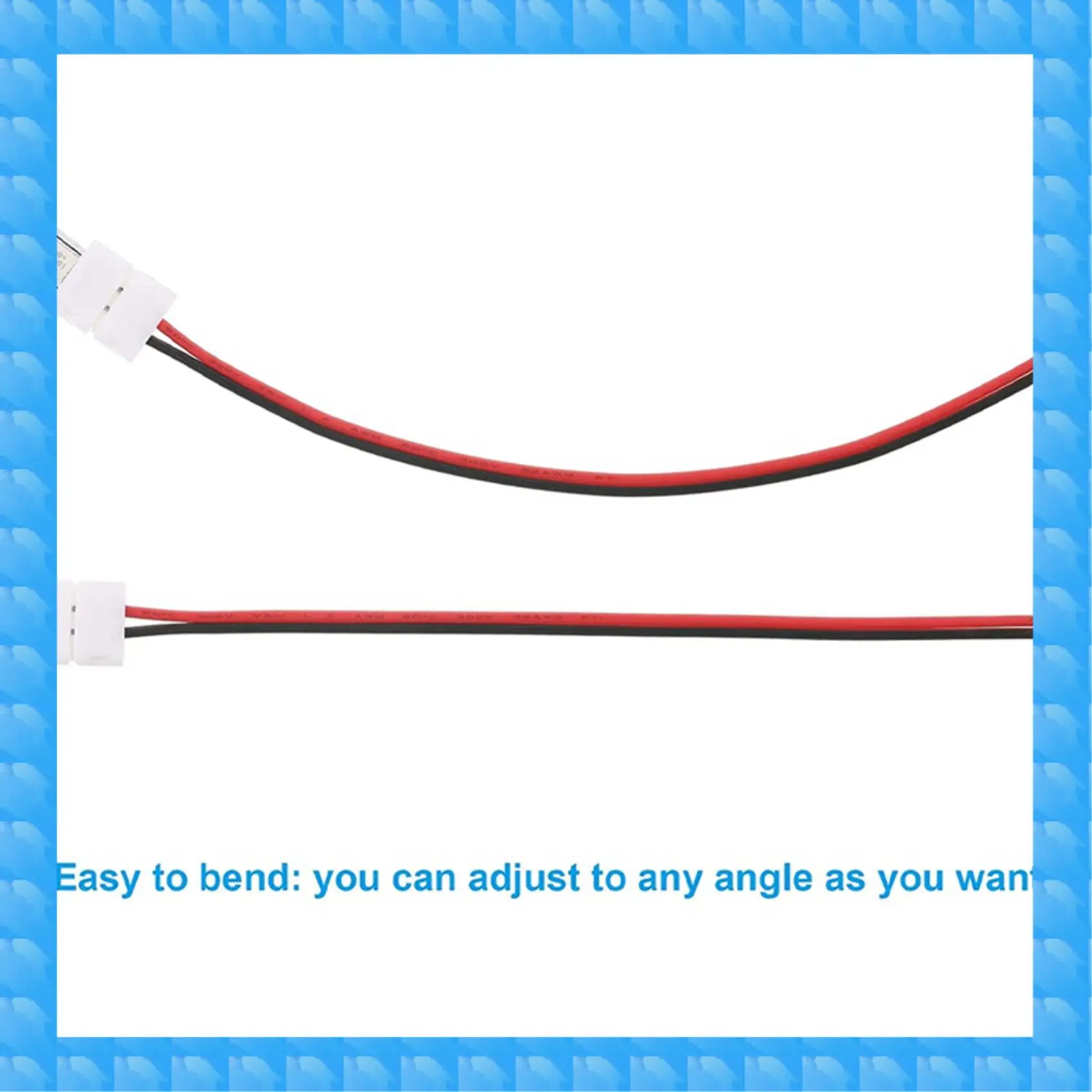 ETRT 48Pcs 8Mm 2 Pin LED Strip Light Connector For 8 Mm Wide Flexible SMD 3528 2835 Single Color LED Strip Lights Solderless