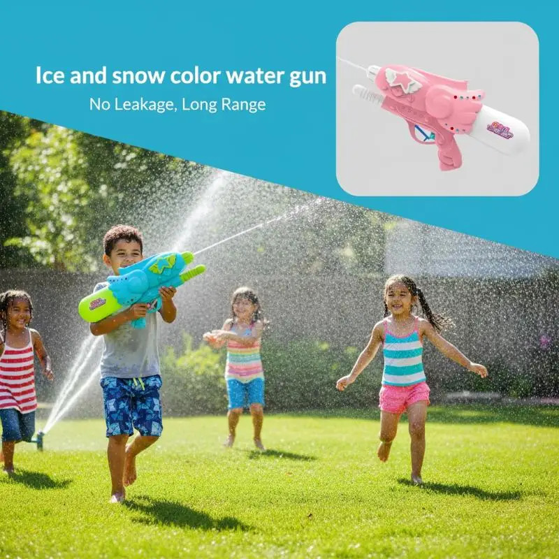 Portable High Pressure Water Gun Long Range Summer Outdoor Toy for Kids Pool Beach Water Fight Parties