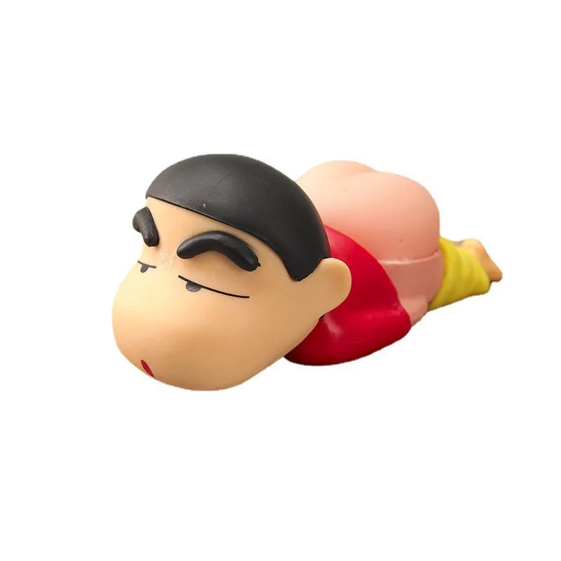 Kawaii kredka Shin Chan modele peryferyjne figurki na biurko montowane na samochodzie ozdoby do pieczenia ciast figurka Anime