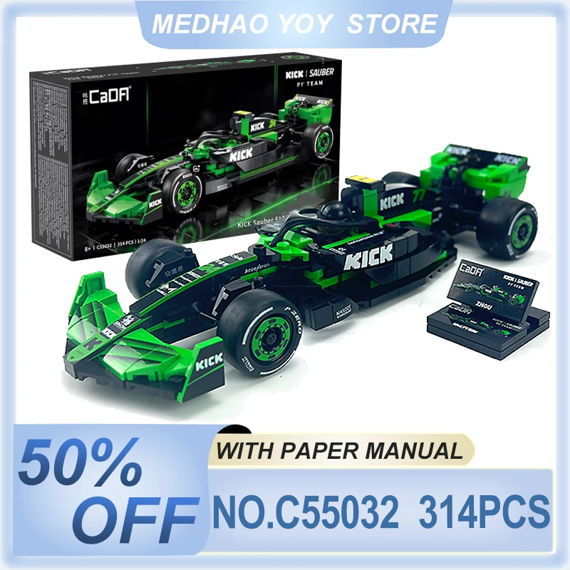 MOC CADA 55032 F1 Technical Super Sprots Car 1:24 Model Building Blocks Bricks Puzzle DIY Toys Assembly Christmas Gifts For Kids