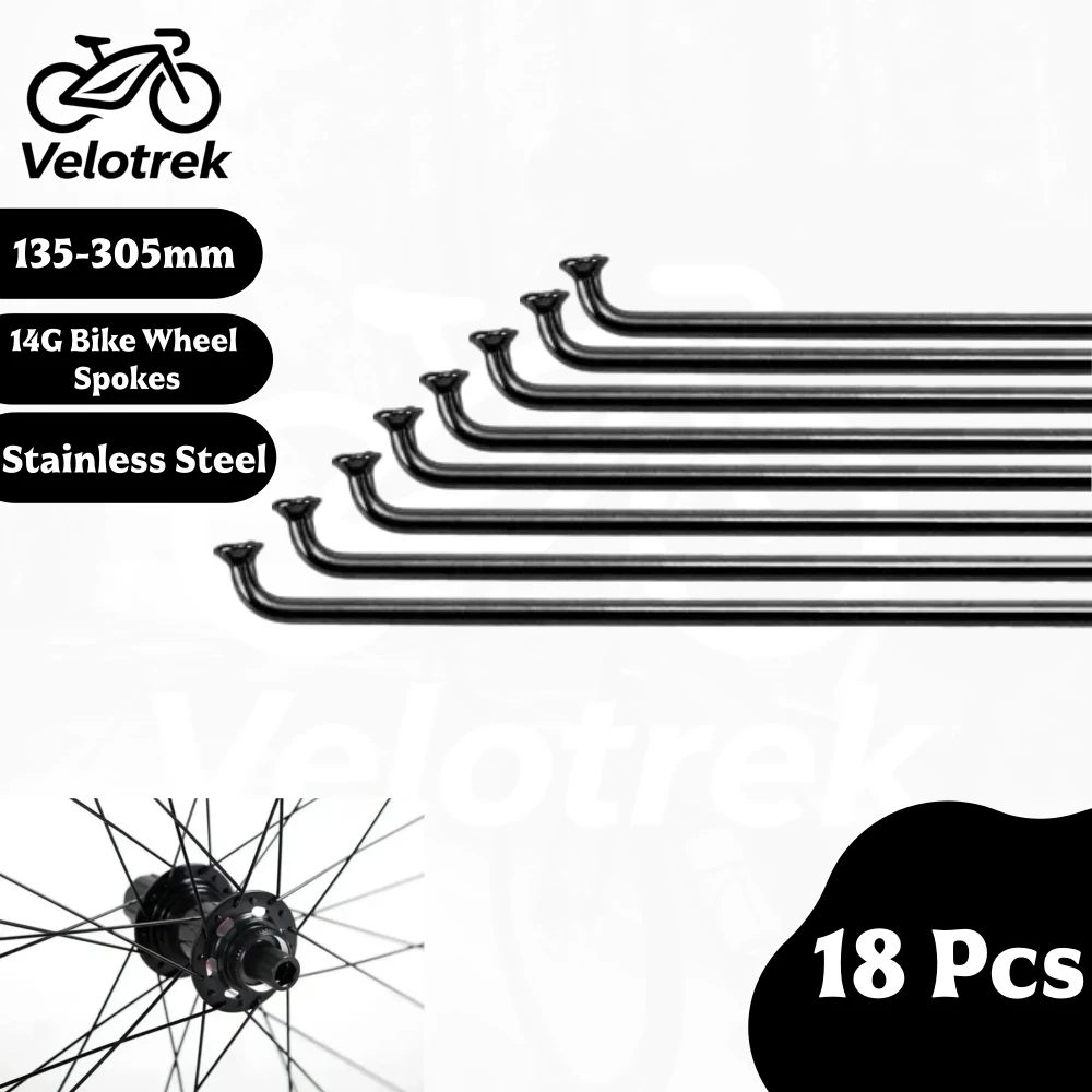 

Легкие велосипедные спицы из нержавеющей стали 14 г для велосипеда, длина велосипедных спиц 135-305 мм, полноразмерные велосипедные спицы, аксессуары