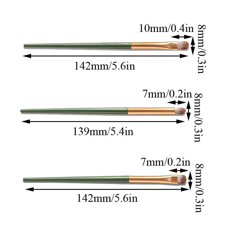 3pcs Makeup Brush Set Eyeshadow Brush Soft Mini Size Blusher Concealer Brushes Portable Cosmetic Applicators Foundation Brush