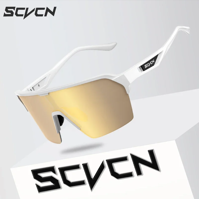 Scvcn Cycling Glasses Outdoor Sports Glasses UV400 Eyewear MTB Road Cycling Sunglasses for Men Cycling Goggles Bicycle Women