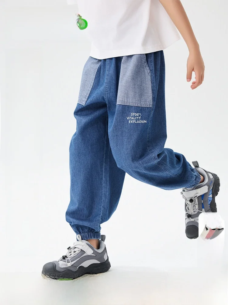 ebaer-children's-mosquito-resistant-jeans-lightweight-casual-pants-for-boys-and-girls-summer-fashionable-cotton-knitted-shorts