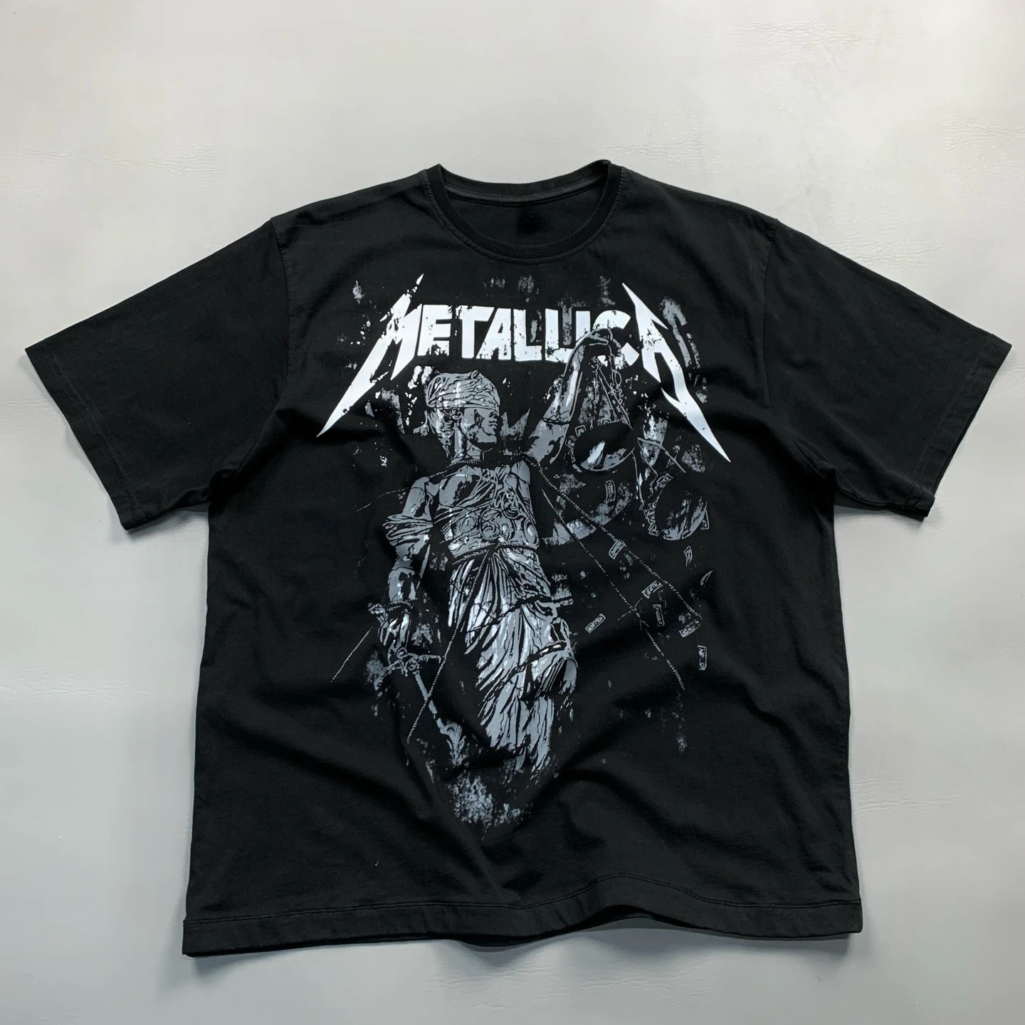 Camiseta Unisex de Algodón 100% con Gráfico del Álbum ...And Justice for All de Metallica, Nueva Colección Verano 2026, Estilo Retro Y2K, Ropa Urbana Rock para Hombre
