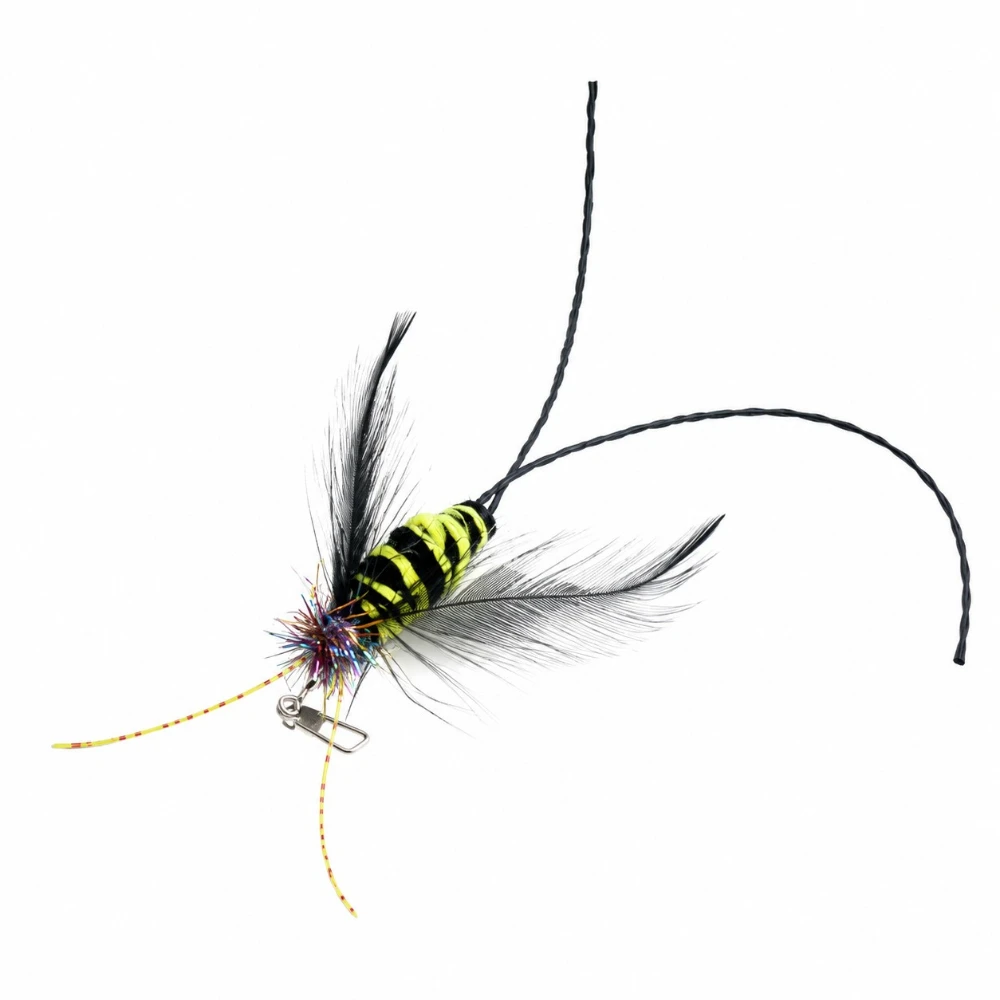 Artificial Hornet Cat Toy Teaser Stick for Changing Heads Feather Pet Toys Wand Accessories